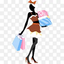购物中的美丽女孩-空若网 购物中的美丽女孩-空若网