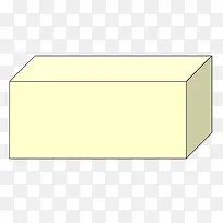 黄色简约长方形立体矢量图-空若网 黄色简约长方形立体矢量图-空若网