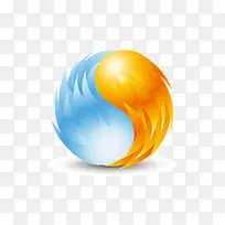 矢量八卦火焰球-空若网 矢量八卦火焰球-空若网