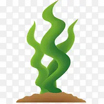 缠绕矢量渐变绿色海草-空若网 缠绕矢量渐变绿色海草-空若网