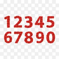 花瓣组成的数字-空若网 花瓣组成的数字-空若网