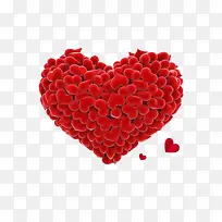 玫瑰花瓣组成的爱心-空若网 玫瑰花瓣组成的爱心-空若网