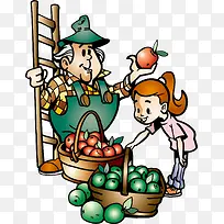 矢量买水果-空若网 矢量买水果-空若网