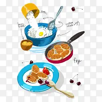 卡通煎蛋肉饼-空若网 卡通煎蛋肉饼-空若网