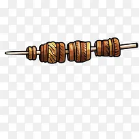 卡通美味的烧烤肉串-空若网 卡通美味的烧烤肉串-空若网