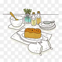 手绘西式餐点简笔画-空若网 手绘西式餐点简笔画-空若网