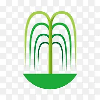 矢量绿色树木抽象画-空若网 矢量绿色树木抽象画-空若网