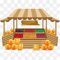 矢量图卖蔬菜的小摊-空若网 矢量图卖蔬菜的小摊-空若网