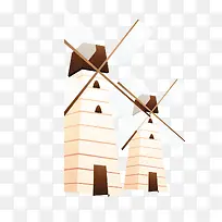 矢量扁平化的大风车-空若网 矢量扁平化的大风车-空若网