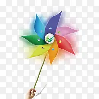 手拿风车 彩绘-空若网 手拿风车 彩绘-空若网