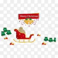圣诞节送礼物雪橇车-空若网 圣诞节送礼物雪橇车-空若网