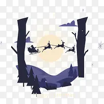 圣诞节快乐驯鹿车-空若网 圣诞节快乐驯鹿车-空若网