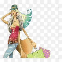 卡通手绘女生-空若网 卡通手绘女生-空若网