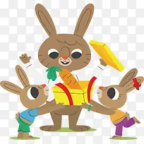 卡通兔子PNG下载-空若网 卡通兔子PNG下载-空若网