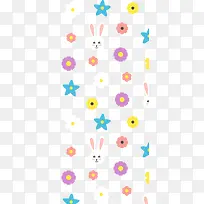 复活节多彩兔子花纹背景-空若网 复活节多彩兔子花纹背景-空若网