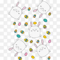 复活节呆萌白色兔子-空若网 复活节呆萌白色兔子-空若网