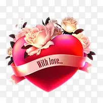 花朵爱心矢量图-空若网 花朵爱心矢量图-空若网