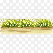 卡通手绘矢量素材栏杆草丛-空若网 卡通手绘矢量素材栏杆草丛-空若网