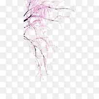 粉色桃花树枝装饰图案-空若网 粉色桃花树枝装饰图案-空若网
