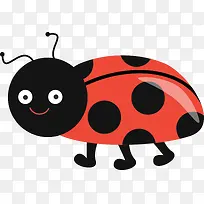 卡通红色七星瓢虫-空若网 卡通红色七星瓢虫-空若网