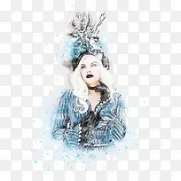 手绘外国模特-空若网 手绘外国模特-空若网