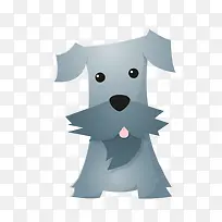 可爱剪纸风格卡通小狗-空若网 可爱剪纸风格卡通小狗-空若网