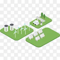 手绘2.5d城市绿化插画设计-空若网 手绘2.5d城市绿化插画设计-空若网