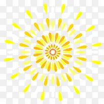 手绘卡通黄色烟花-空若网 手绘卡通黄色烟花-空若网