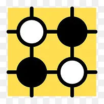 黄色扁平化围棋元素-空若网 黄色扁平化围棋元素-空若网