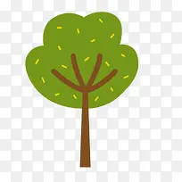 手绘绿色卡通小树-空若网 手绘绿色卡通小树-空若网