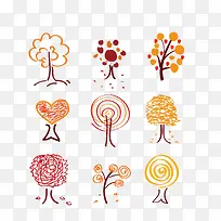 矢量手绘树-空若网 矢量手绘树-空若网