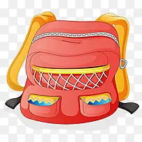 卡通红色书包素材-空若网 卡通红色书包素材-空若网