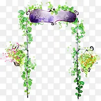 卡通可爱手绘草枝蔓-空若网 卡通可爱手绘草枝蔓-空若网