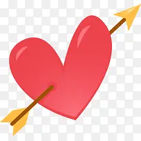 卡通手绘七夕一箭穿心装饰图案-空若网 卡通手绘七夕一箭穿心装饰图案-空若网