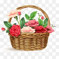 多彩美丽藤蔓花篮-空若网 多彩美丽藤蔓花篮-空若网