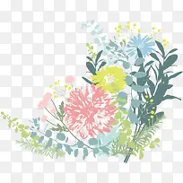 多彩清新水彩花丛-空若网 多彩清新水彩花丛-空若网