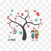 在树下手拉手的男女-空若网 在树下手拉手的男女-空若网