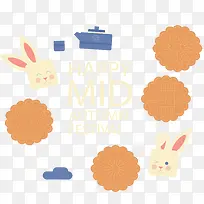 中秋节快乐月饼玉兔-空若网 中秋节快乐月饼玉兔-空若网