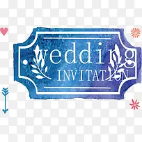 水彩婚礼标签-空若网 水彩婚礼标签-空若网