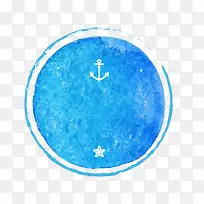 清新蓝色水彩素材-空若网 清新蓝色水彩素材-空若网