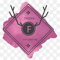 矢量紫色水彩标签免扣素材-空若网 矢量紫色水彩标签免扣素材-空若网