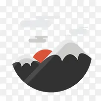 黑色扁平化山峰-空若网 黑色扁平化山峰-空若网