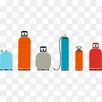 矢量多彩煤气罐插图-空若网 矢量多彩煤气罐插图-空若网