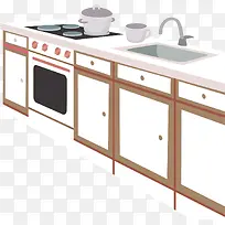 矢量图水彩灶台厨房-空若网 矢量图水彩灶台厨房-空若网
