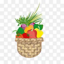 篮子水果卡通矢量-空若网 篮子水果卡通矢量-空若网