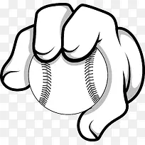 卡通拿着网球的手-空若网 卡通拿着网球的手-空若网