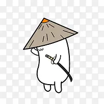 卡通手绘可爱小猫侠客-空若网 卡通手绘可爱小猫侠客-空若网