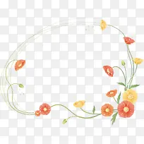 红色花朵边框-空若网 红色花朵边框-空若网