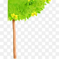 水彩画清新绿色大树-空若网 水彩画清新绿色大树-空若网