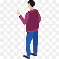 矢量图紫色上衣的人-空若网 矢量图紫色上衣的人-空若网